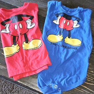 2 Disney items..1 2t shirt & 1 24m onsie